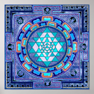 Original Sri yantra mandala Poster