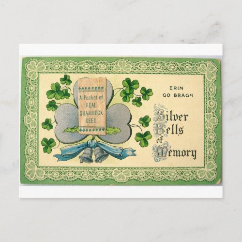 Original St Patricks day vintage irish draw Postcard