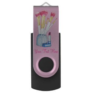 original still life picture of vintage make up bag flash drive