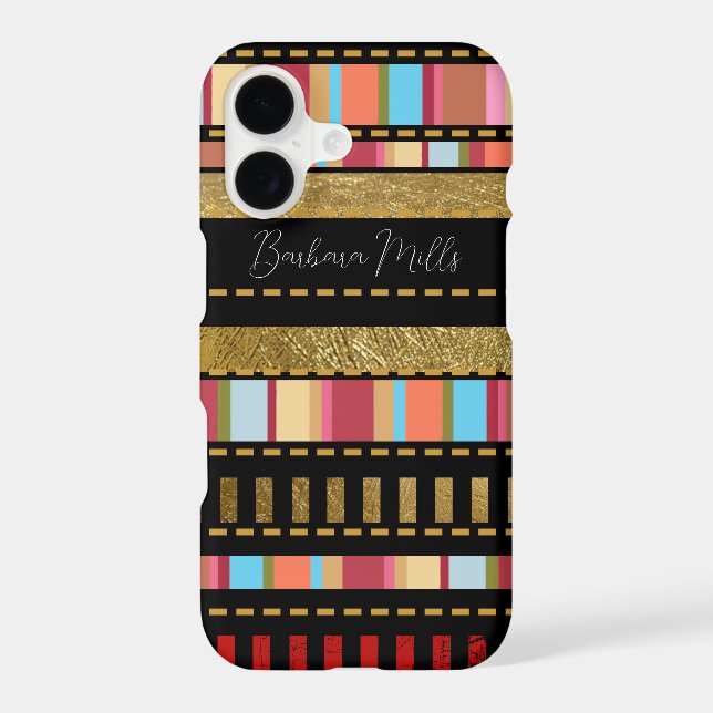 Original Stripes-Pattern Custom Case-Mate iPhone Case (Back)