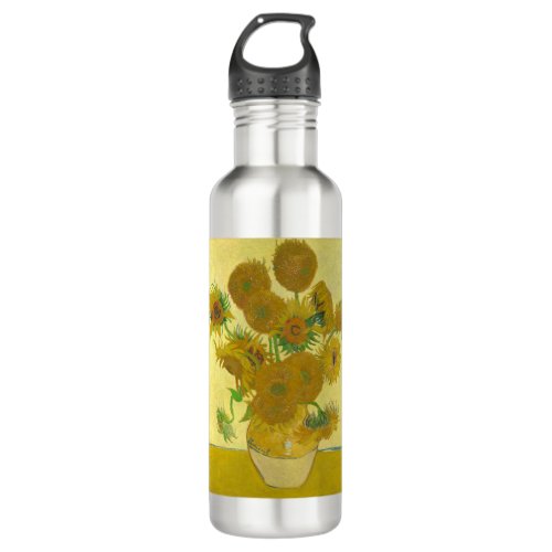 Original Sunflowers by Van Gogh Stainless Steel Water Bottle