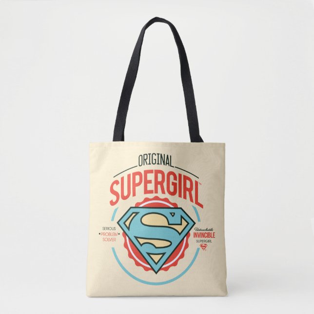Original Supergirl Vintage Logo Badge Tote Bag (Front)