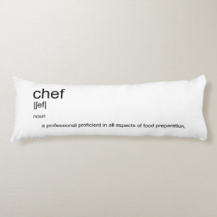 Original text design CHEF definition dictionary Body Pillow