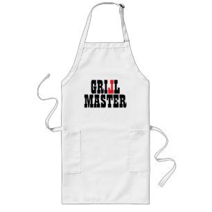Original text design GRILL MASTER Long Apron