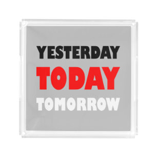 Original text design positive words phrase acrylic tray