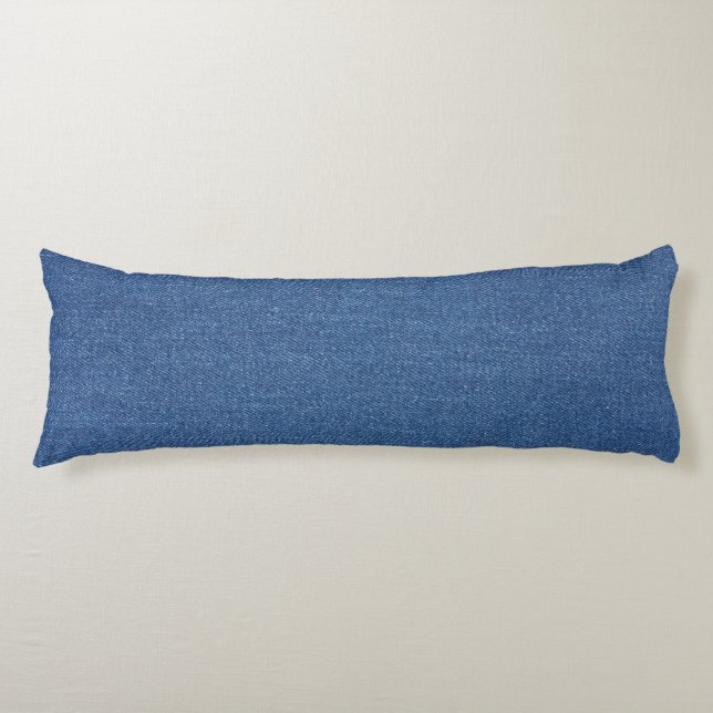 Original textile fabric blue fashion jean denim body pillow (Front)