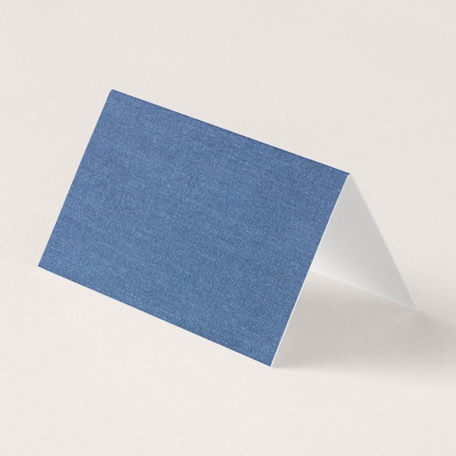 Original textile fabric blue fashion jean denim business card (Front)