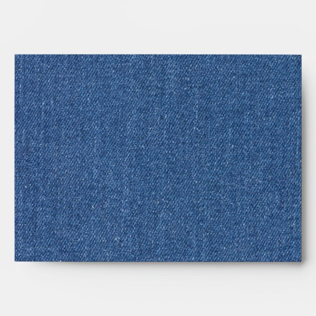 Original textile fabric blue fashion jean denim envelope (Front)