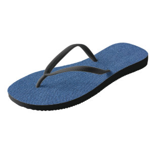 Original textile fabric blue fashion jean denim flip flops