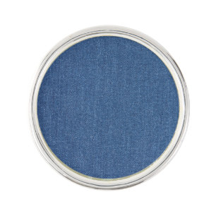 Original textile fabric blue fashion jean denim lapel pin