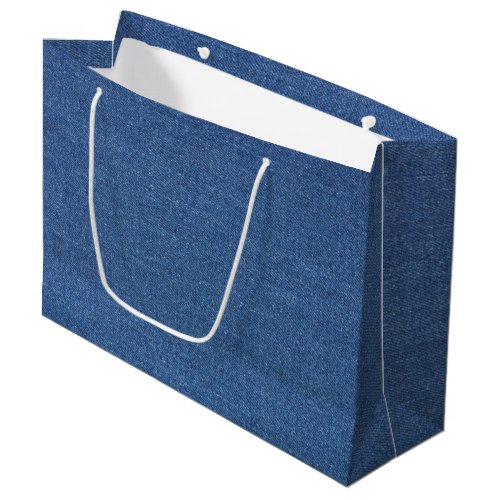 Original textile fabric blue fashion jean denim large gift bag