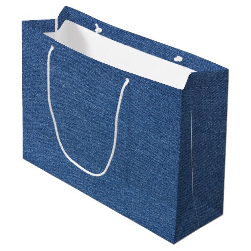 Original textile fabric blue fashion jean denim large gift bag