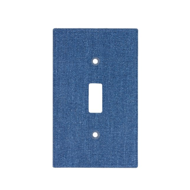 Original textile fabric blue fashion jean denim light switch cover (Front)