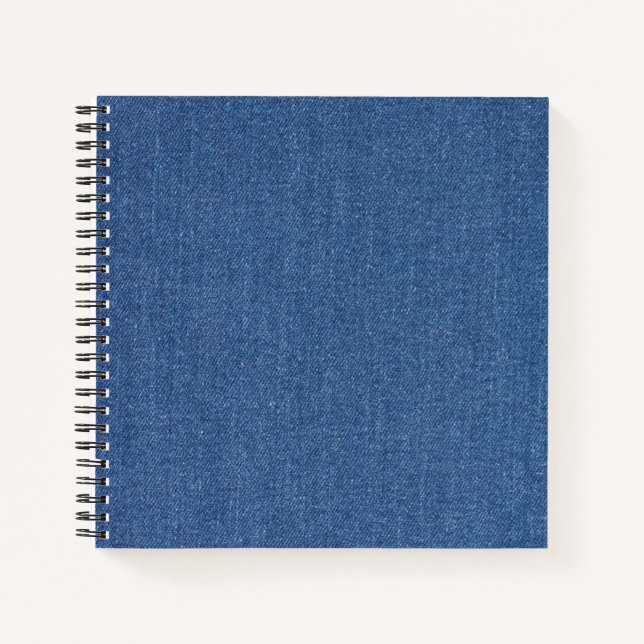Original textile fabric blue fashion jean denim notebook (Front)