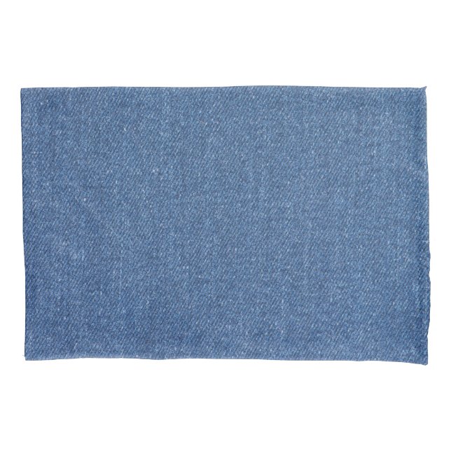 Original textile fabric blue fashion jean denim pillowcase (Front)