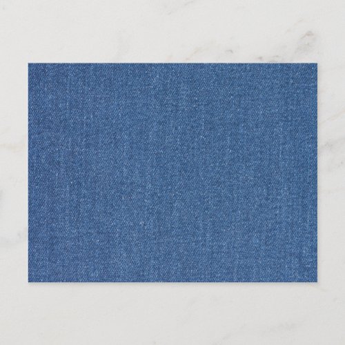 Original textile fabric blue fashion jean denim postcard