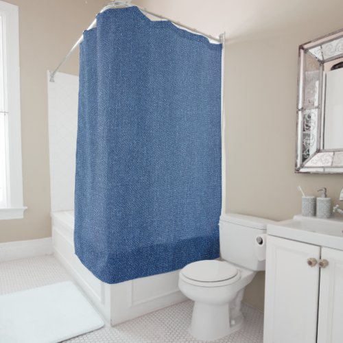 Original textile fabric blue fashion jean denim shower curtain
