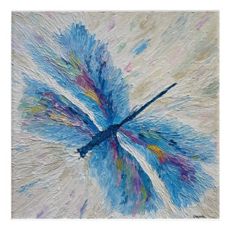 Original Textured Dragonfly Painting  Acrylic Print