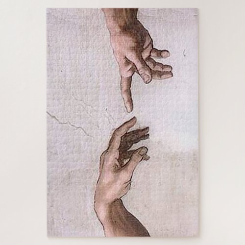 Original The Creation of Adam Hands Touch Jigsaw Puzzle