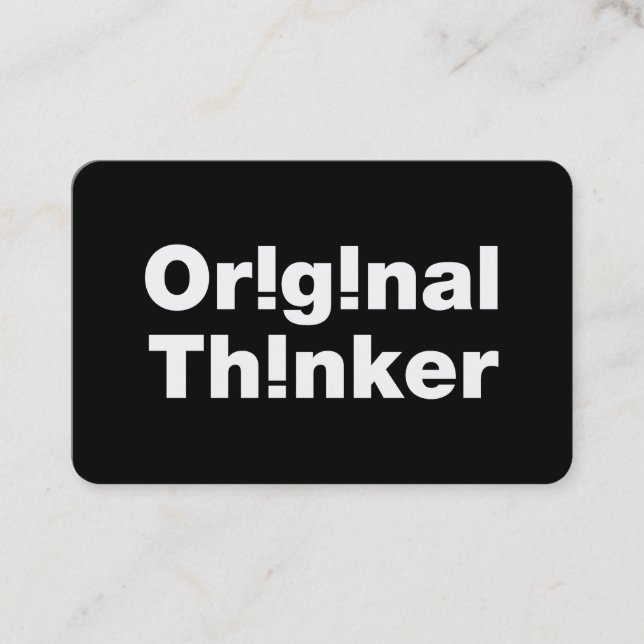 Original Thinker Business Card (Front)