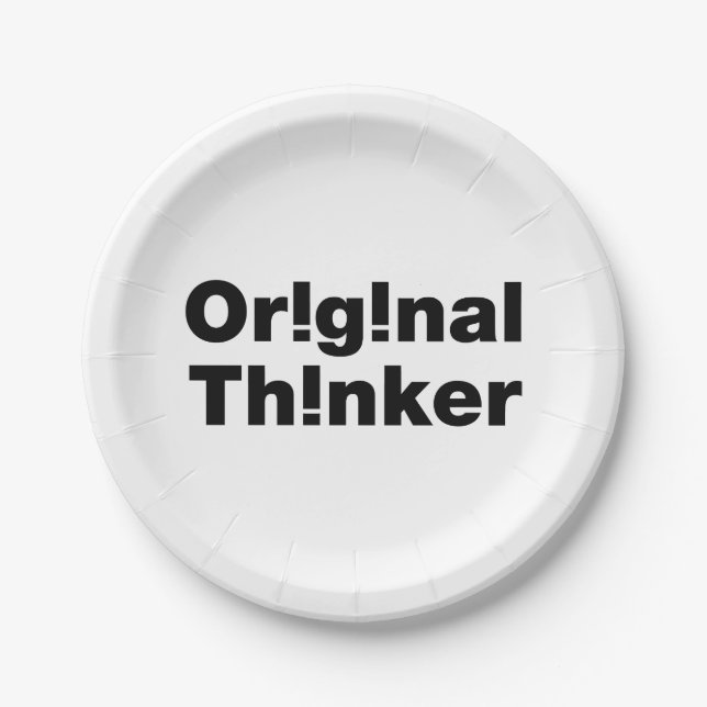 Original Thinker Paper Plates (Front)