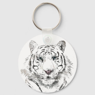 Original Tiger Watercolor Chinese Zodiac Birthday Keychain