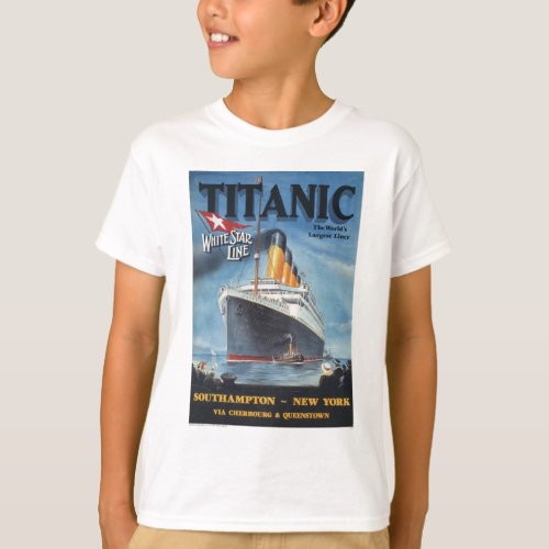 Original titanic vintage poster 1912 T_Shirt