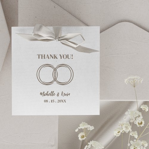 Original Trendy Wedding Rings Thank You Wedding Rubber Stamp