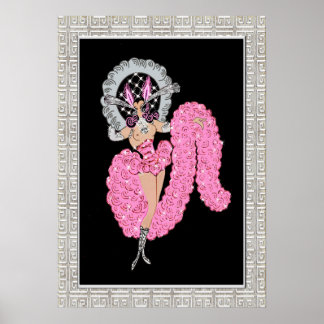 Original unfinished Erte Design "Mimi" Poster