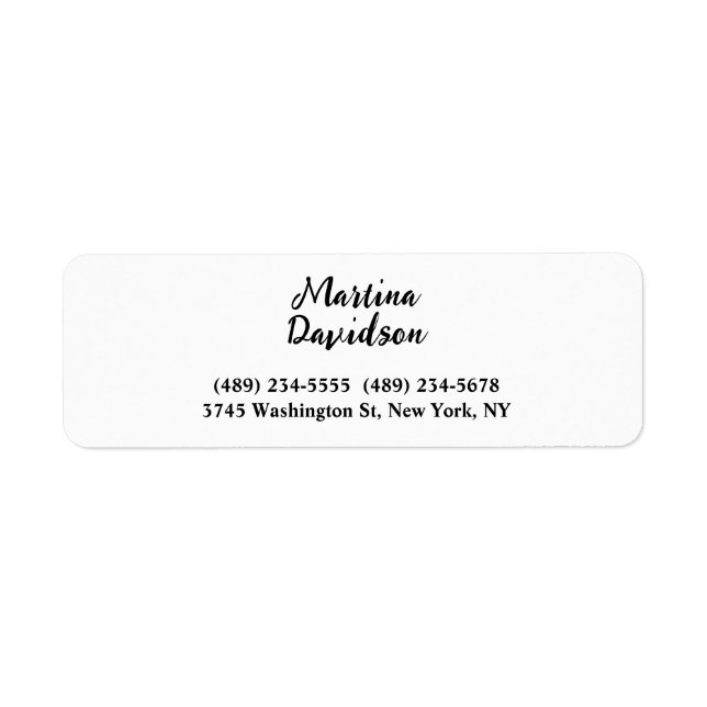 Original Unique Creative Calligraphy Label (Front)