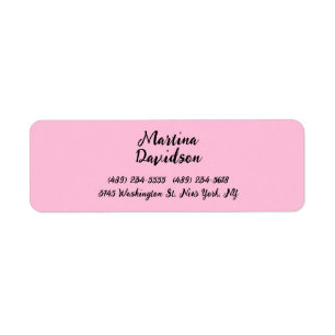 Original Unique Pink Creative Calligraphy Label
