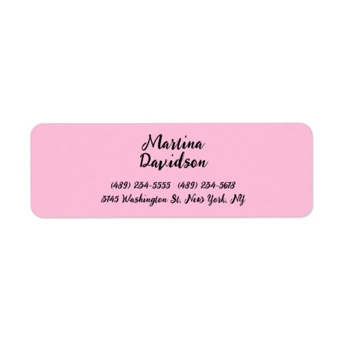 Original Unique Pink Creative Calligraphy Label