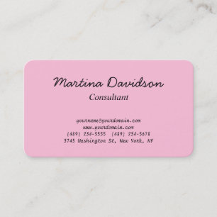 Original Unique Pink Creative Handwriting Business Card
