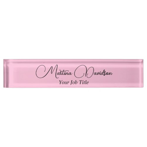 Original Unique Pink Creative Handwriting Desk Name Plate