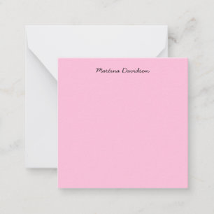 Original Unique Pink Creative Handwriting Note Card