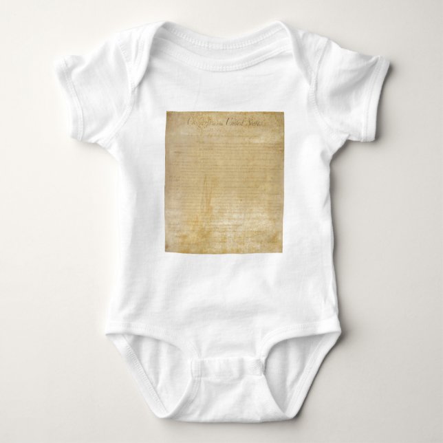 Original United States Constitution Bill of Rights Baby Bodysuit (Front)