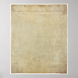 ORIGINAL United States Declaration of Independence Poster