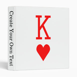 Original Valentine's Day King of hearts symbol 3 Ring Binder