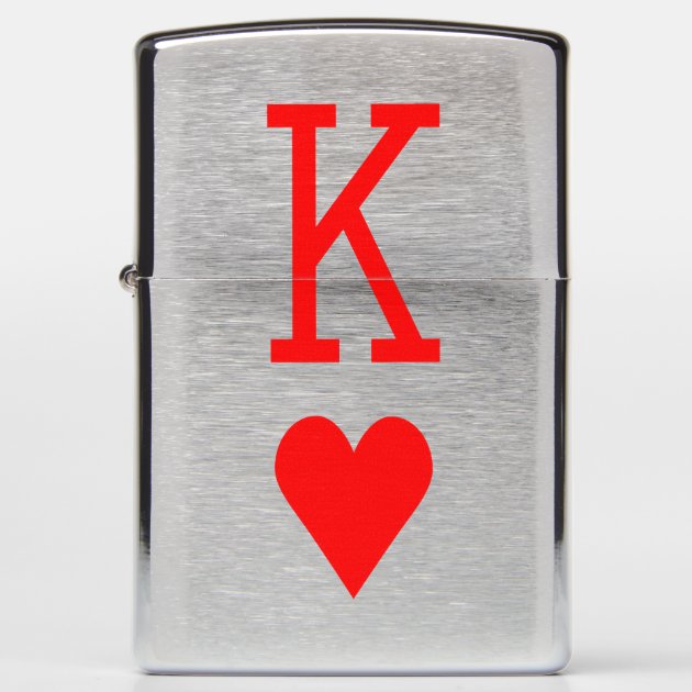 Original Valentine's Day King of hearts symbol Zippo Lighter | Zazzle