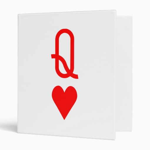 Original Valentine's Day Queen of hearts symbol Binder | Zazzle