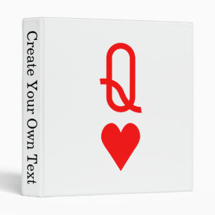 Original Valentine's Day Queen of hearts symbol Binder