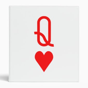 Original Valentine's Day Queen of hearts symbol Binder | Zazzle