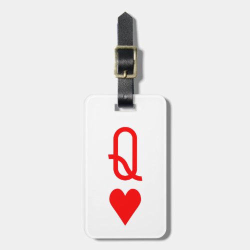 Original  Valentines Day Queen of hearts symbol Luggage Tag