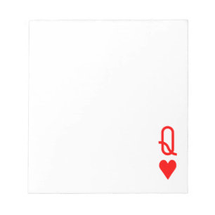 Original Valentine's Day Queen of hearts symbol Notepad