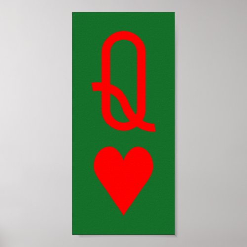 Original Valentines Day Queen of hearts symbol Poster
