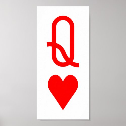 Original Valentines Day Queen of hearts symbol Poster
