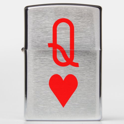 Original Valentines Day Queen of hearts symbol Zippo Lighter