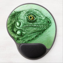 Original vintage art gel mousepad - Iguana