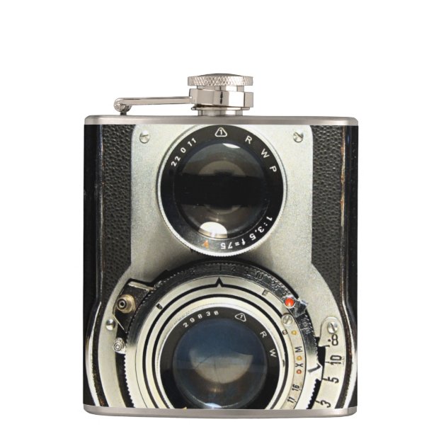 camera lens flask