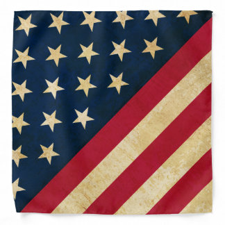 Original Vintage Grunge Stars and Stripes USA flag Bandana